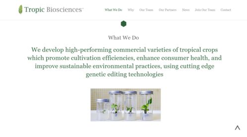 熱帶基因點(diǎn)亮未來 Tropic Biosciences完成2850萬美元B輪融資，引領(lǐng)農(nóng)業(yè)科技變革